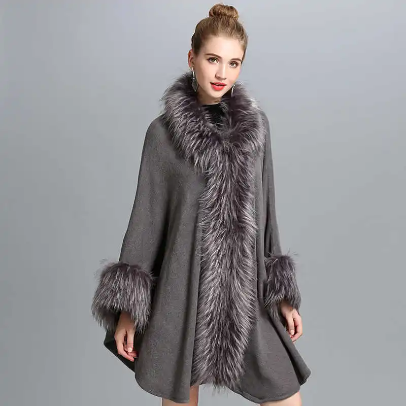 Jacket Cloak Womens European And American Style Fashion Early Spring New Loose Shawl Cardigan Faux Fur Shawl Cloak Female Coat
Jacket Cloak Womens European And American Style Fashion Early Spring New Loose Shawl Cardigan Faux Fur Shawl Cloak Female Coat