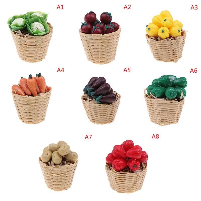 1:12 Mini Simulation Artificial Fruits and Vegetables Doll House Vegetable Bamboo Basket Miniature Accessories for Children
1:12 Mini Simulation Artificial Fruits and Vegetables Doll House Vegetable Bamboo Basket Miniature Accessories for Children