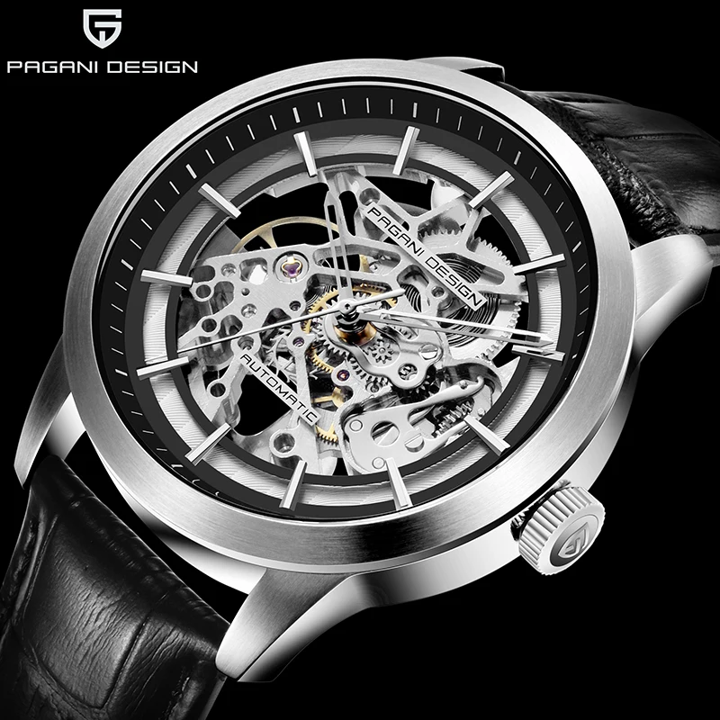 Часы PAGANI DESIGN Мужские механические, креативный дизайн, автоматические модные водонепроницаемые с кожаным ремешком и вырезами
Часы PAGANI DESIGN Мужские механические, креативный дизайн, автоматические модные водонепроницаемые с кожаным ремешком и вырезами