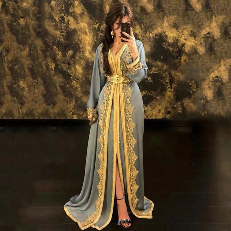 Moroccan Kaftan Evening Dresses Lace Appliques Arabic Muslim Special Occasion Dresses Custom Formal Prom Dress платье на выпускн
Moroccan Kaftan Evening Dresses Lace Appliques Arabic Muslim Special Occasion Dresses Custom Formal Prom Dress платье на выпускн