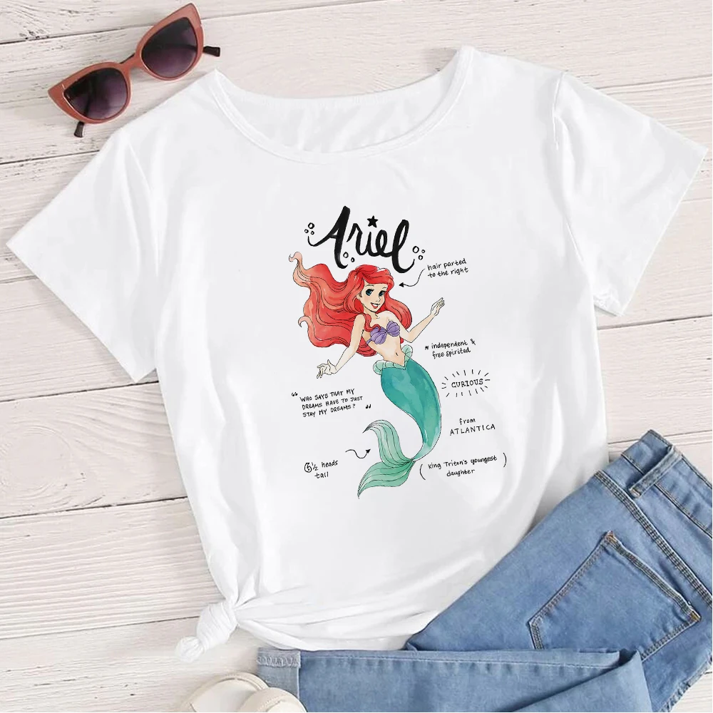 T-shirt Women Aesthetic Princess Ariel The Little Mermaid Print Fashion Harajuku Tshirt Girl Casual White Top T Shirt Dropship
T-shirt Women Aesthetic Princess Ariel The Little Mermaid Print Fashion Harajuku Tshirt Girl Casual White Top T Shirt Dropship