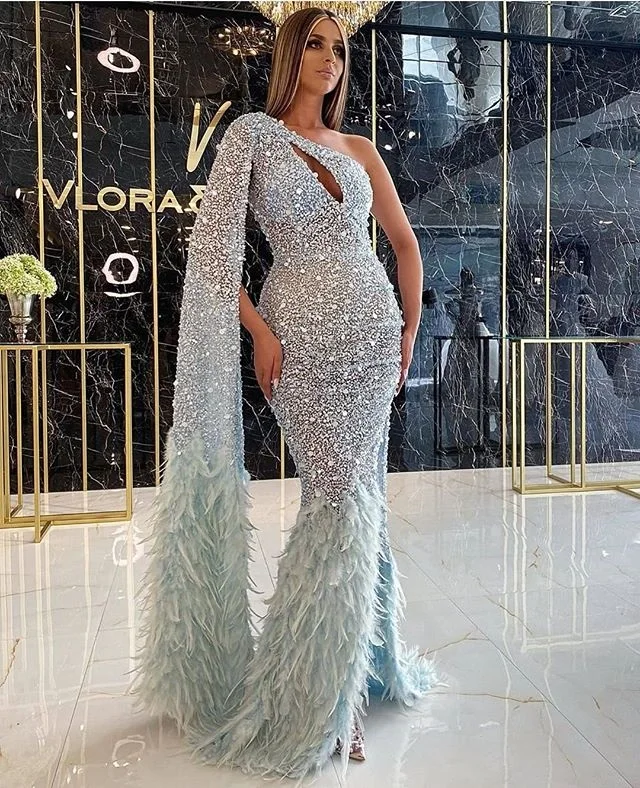 One Shoulder Beading Sequins Feather Formal Evening Dresses 2020 Hollow Front Arabic Prom Dress Party Gown коктейльные платья
One Shoulder Beading Sequins Feather Formal Evening Dresses 2020 Hollow Front Arabic Prom Dress Party Gown коктейльные платья
