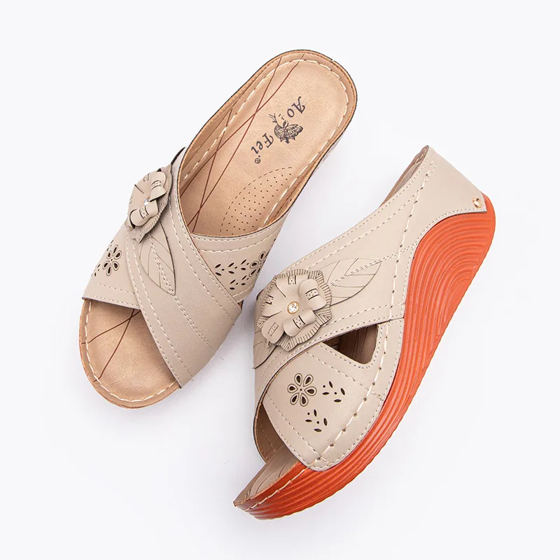 

Модные женские сандалии Waterproo Sli на круглых женских шлепанцах, Повседневная Удобная уличная модная женская обувь от солнца