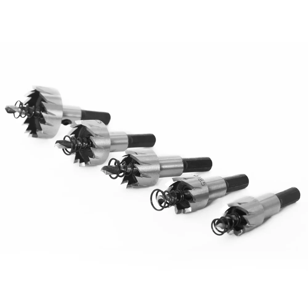 5PCs Drill Bit Set HSS 6542 Titanium Coated Hole Sawtooth Saw Cutter 16/18.5/20/25/30mm for Woodwork Cutting | Инструменты