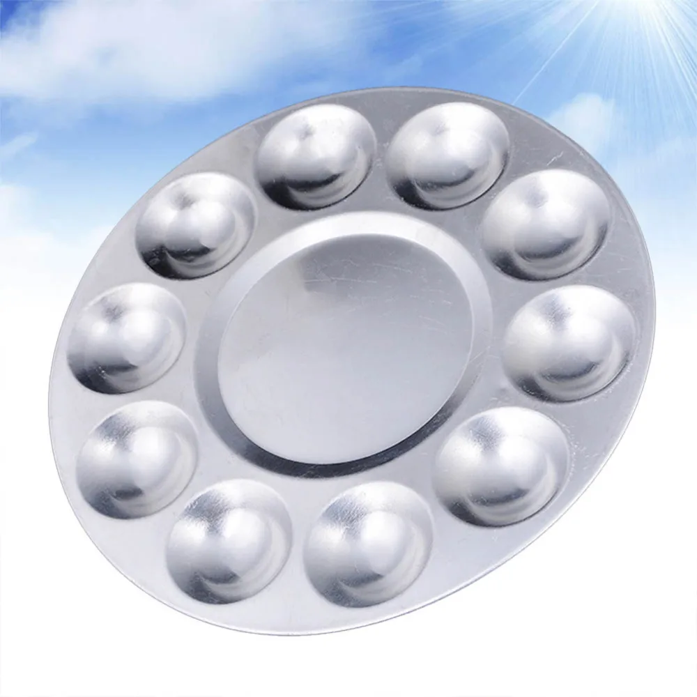 10 Holes Metal Watercolor Palettes Aluminum Round Art Paint Drawing Tray Painting Color Mixer
10 Holes Metal Watercolor Palettes Aluminum Round Art Paint Drawing Tray Painting Color Mixer