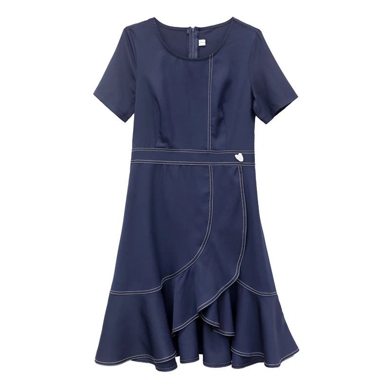 COIGARSAM 4XL Plus Size Fashion Women dress New Summer Dresses Blue 9801
COIGARSAM 4XL Plus Size Fashion Women dress New Summer Dresses Blue 9801