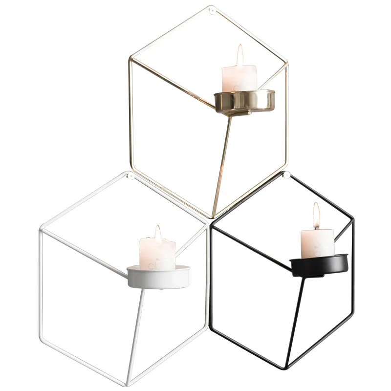 New Nordic Simple Wrought Iron Geometric Candle Holder Wall Decoration Ornaments Creative Home Romantic Candlelight Dinner Gifts
New Nordic Simple Wrought Iron Geometric Candle Holder Wall Decoration Ornaments Creative Home Romantic Candlelight Dinner Gifts