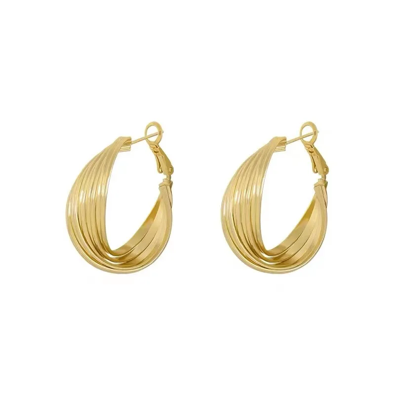 Large Hoop earrings Exquisite Golden Earrings 925 Silver Needles Multi-layer Ear Buckle Circle Earrings Fashion Women Earrings
Large Hoop earrings Exquisite Golden Earrings 925 Silver Needles Multi-layer Ear Buckle Circle Earrings Fashion Women Earrings