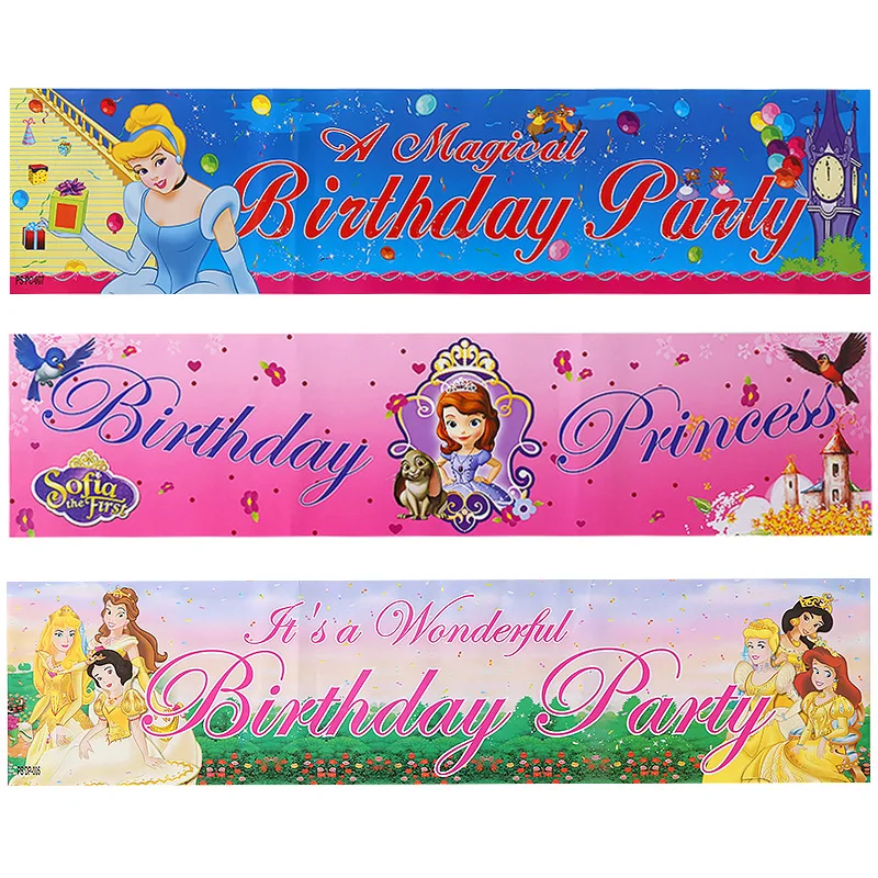 Disney Princess Children Birthday Party Tableware Banner Pull Flag Cartoon Background Decoration Poster Background Layout
Disney Princess Children Birthday Party Tableware Banner Pull Flag Cartoon Background Decoration Poster Background Layout
