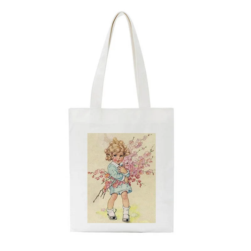 Retro Literary Cute Angel Shoulder Bag Animated Characters Printed Canvas Shopper Reusable Handbags Shoulder Bags Collapsible
Retro Literary Cute Angel Shoulder Bag Animated Characters Printed Canvas Shopper Reusable Handbags Shoulder Bags Collapsible