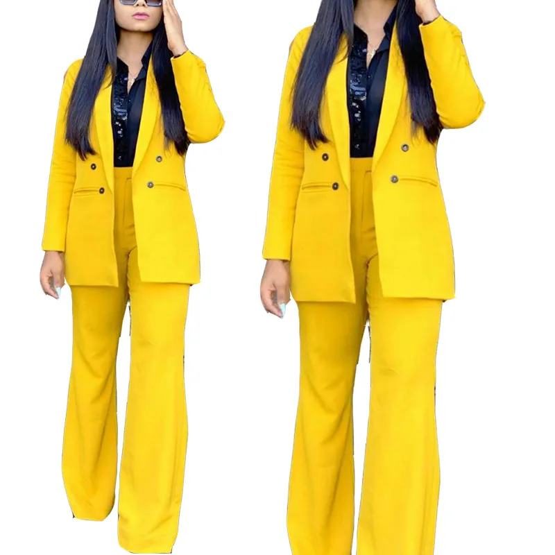 Комплект из 2 предметов для африканских женщин, однотонный блейзер с длинным рукавом, пиджак, брюки, костюмы, офисные женские элегантные деловые наряды, африканская одежда 
Комплект из 2 предметов для африканских женщин, однотонный блейзер с длинным рукавом, пиджак, брюки, костюмы, офисные женские элегантные деловые наряды, африканская одежда