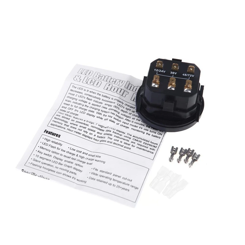 12V/24V/36V/48V/72V LED Digital Battery Status Charge Indicator with Hour Meter Gauge Black
12V/24V/36V/48V/72V LED Digital Battery Status Charge Indicator with Hour Meter Gauge Black