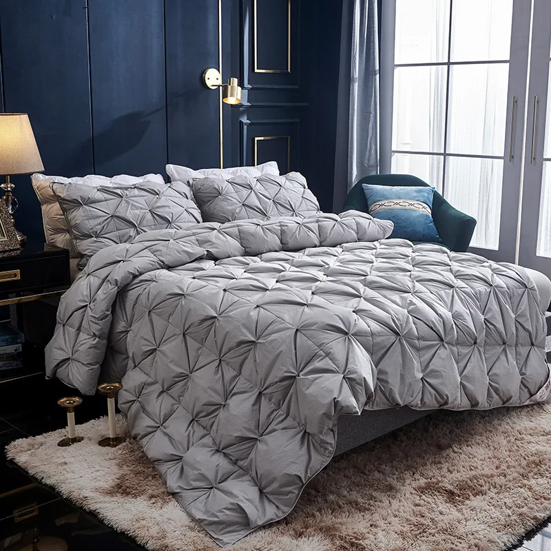 Soft Bedspreads Nordic Duvet Insert 95% White Goose Down Blanket Filling Quilt King Comforter Quilt with Padding Included
Soft Bedspreads Nordic Duvet Insert 95% White Goose Down Blanket Filling Quilt King Comforter Quilt with Padding Included