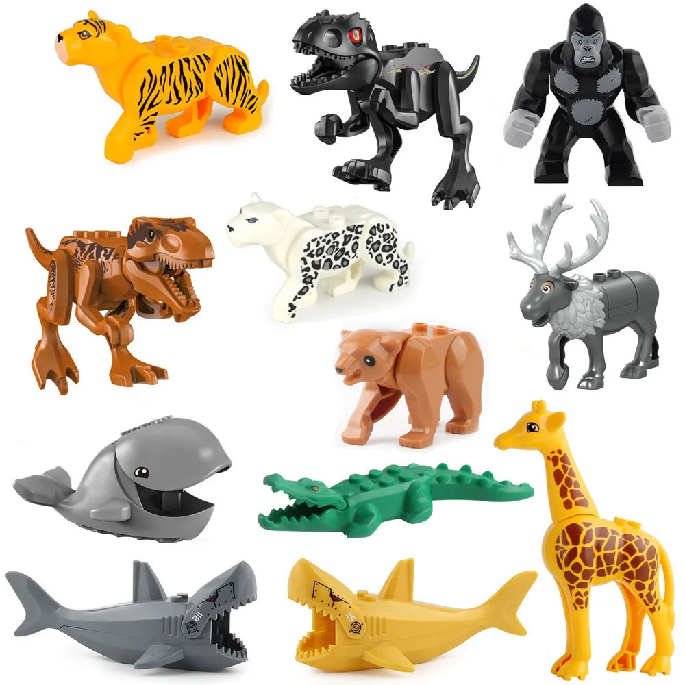 Building Bricks Animals Tiger leopard Elephant Wolf Shark Polar bear Whale Blocks Kids Toys Animal Lockings Figures Assemble
Building Bricks Animals Tiger leopard Elephant Wolf Shark Polar bear Whale Blocks Kids Toys Animal Lockings Figures Assemble