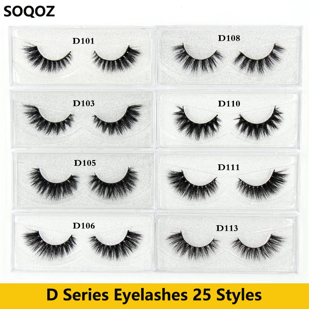 

SOQOZ Eyelashes 3D Mink Lashes Luxury Hand Made Mink Eyelashes High Volume Lashes Cruelty Free Mink False Eyelashes