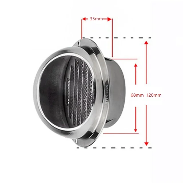 Stainless Steel Wall Ceiling Air Vent Ducting Ventilation Exhaust Grille Cover Outlet Heating Cooling & Vents Cap Waterproof 
Stainless Steel Wall Ceiling Air Vent Ducting Ventilation Exhaust Grille Cover Outlet Heating Cooling & Vents Cap Waterproof