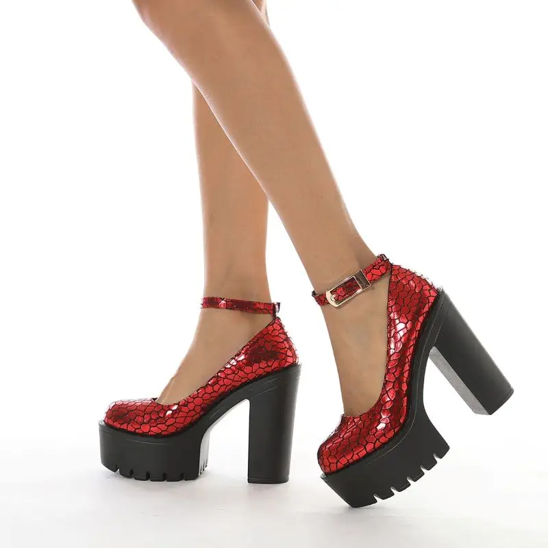 2022 New Women Single Shoes Fashion Round Head Shallow Mouth Waterproof Platform Buckle Nightclub Thick Heel High Heel Shoes
2022 New Women Single Shoes Fashion Round Head Shallow Mouth Waterproof Platform Buckle Nightclub Thick Heel High Heel Shoes
