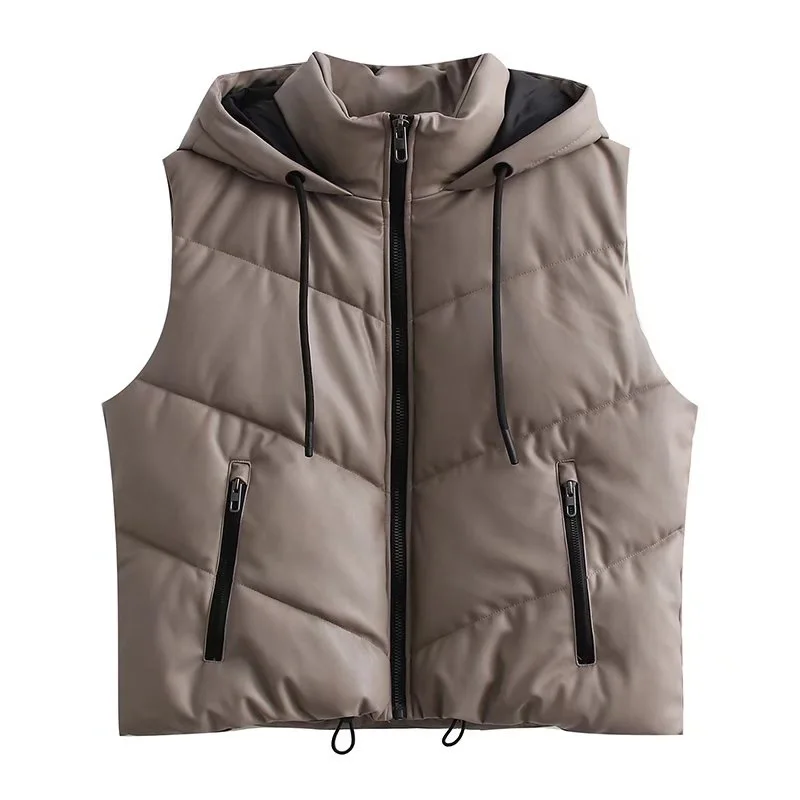 2021 Winter Korea Style Fashion PU Sleeveless Vest Jacket with Hood and Pockets Coat Waistcoat Women
2021 Winter Korea Style Fashion PU Sleeveless Vest Jacket with Hood and Pockets Coat Waistcoat Women