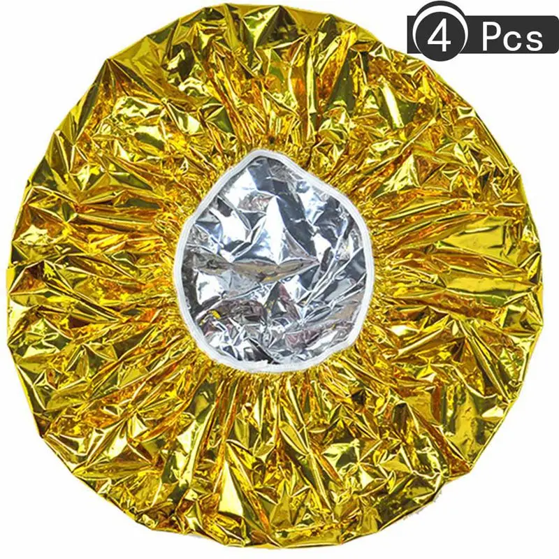 4pcs Aluminum Foil Waterproof Shower Caps Hat Disposable Heat Insulation Hat Hair Cover Gold Silver SPA Beauty Salons Accessory
4pcs Aluminum Foil Waterproof Shower Caps Hat Disposable Heat Insulation Hat Hair Cover Gold Silver SPA Beauty Salons Accessory
