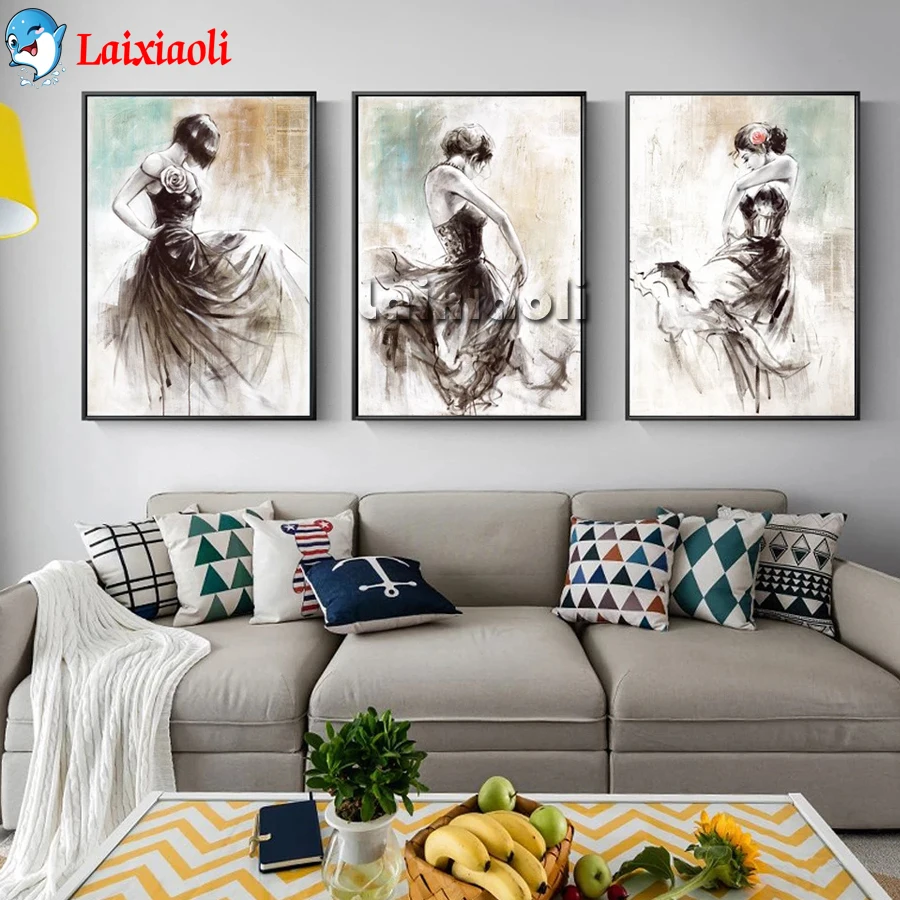 Girl Ballerina Art Painting 5D DIY Diamond embroidery triptych Mosaic Kit Picture Diamond Painting Full Square Round Drill art 
Girl Ballerina Art Painting 5D DIY Diamond embroidery triptych Mosaic Kit Picture Diamond Painting Full Square Round Drill art