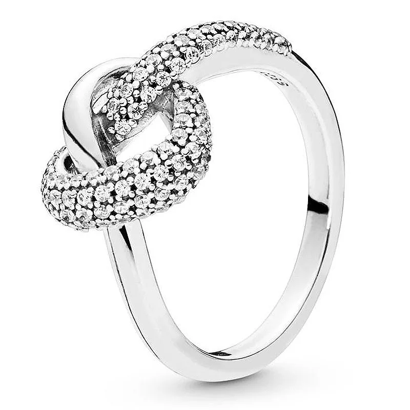 925 Sterling Silver Knotted Heart Symbol Of Love Crystal Ring For Women Wedding Party Pandora Jewelry
925 Sterling Silver Knotted Heart Symbol Of Love Crystal Ring For Women Wedding Party Pandora Jewelry