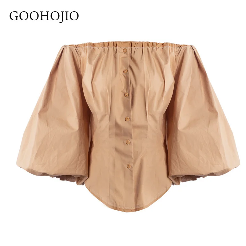 GOOHOJIO 2021 New Spring and Autumn Fashionable Slash Neck Women Shirts Temperament Blouses for Ladies Puff Sleeve Shirts Women
GOOHOJIO 2021 New Spring and Autumn Fashionable Slash Neck Women Shirts Temperament Blouses for Ladies Puff Sleeve Shirts Women