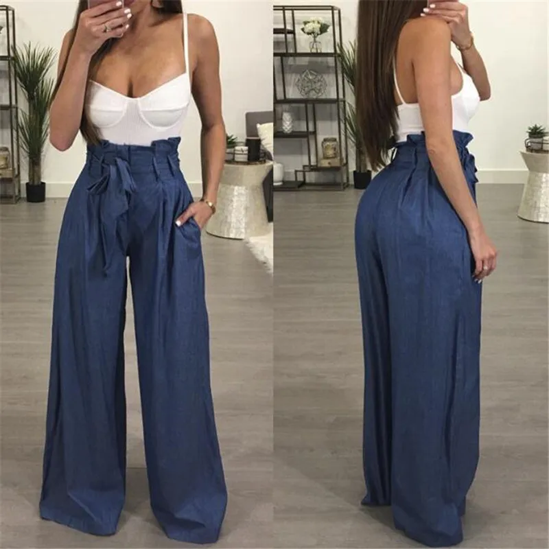 Tunic Wide Leg Pants Female High Waist Lace Up Maxi Trousers Large Size 2019 Autumn Fashion Women OL Clothing Loose Long Pants
Tunic Wide Leg Pants Female High Waist Lace Up Maxi Trousers Large Size 2019 Autumn Fashion Women OL Clothing Loose Long Pants