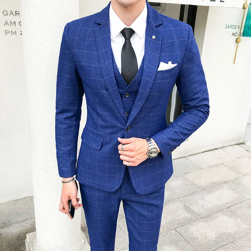 Blazer + Vest + Pants 2021 New Men's Fashion Boutique Lattice Business Casual Suit Stage Groom Wedding Dress Performance Costume
Blazer + Vest + Pants 2021 New Men's Fashion Boutique Lattice Business Casual Suit Stage Groom Wedding Dress Performance Costume
