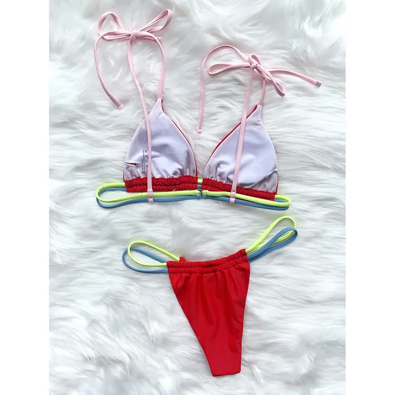 Rivertrip Push Up Bikinis Knotted Swimsuits Women Patchwork Swimwear Sexy Micro Thong Ruched Bathing Suit Summer Beachwear
Rivertrip Push Up Bikinis Knotted Swimsuits Women Patchwork Swimwear Sexy Micro Thong Ruched Bathing Suit Summer Beachwear