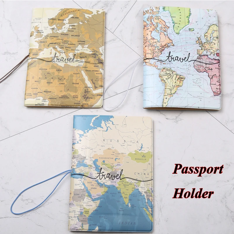World Map Travel Passport Cover Wallet Bag Letter Men Women Pu Leather ID Card Holder Portable Boarding Travel Accessories
World Map Travel Passport Cover Wallet Bag Letter Men Women Pu Leather ID Card Holder Portable Boarding Travel Accessories