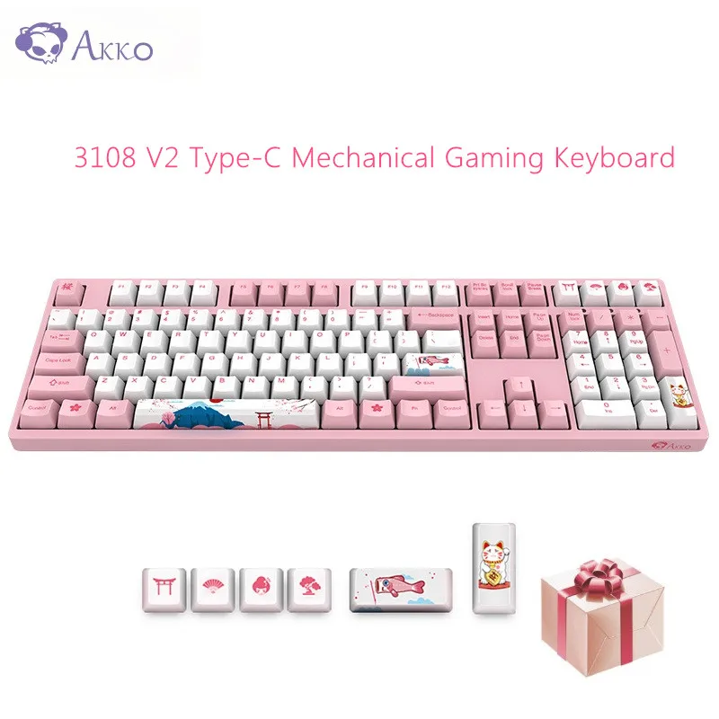 Оригинальный Акко 3108 V2 игровая механическая клавиатура 108 ключей 85% PBT Тип usb-C для