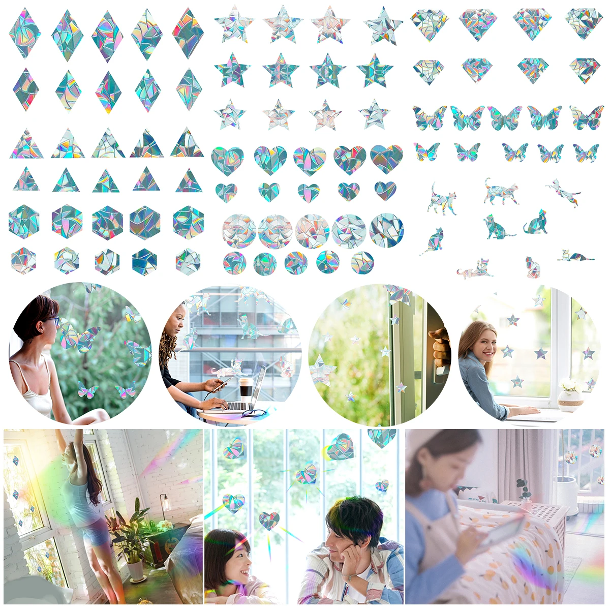 Sun Catcher Wall Stickers 3D Rainbow Prism Window Static Cling Mirror Sticker Bedroom Decor Home Indoor Stained Glass Film Decal
Sun Catcher Wall Stickers 3D Rainbow Prism Window Static Cling Mirror Sticker Bedroom Decor Home Indoor Stained Glass Film Decal