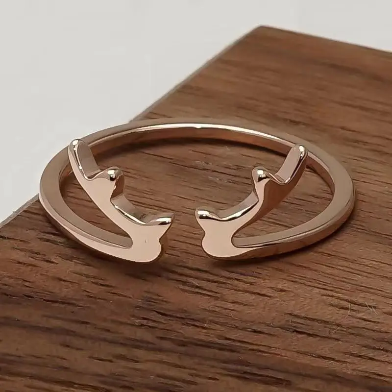 AntlersTitanium Steel Women Simple Stainless Steel Ring Personality Creative Fashion Jewelry For Engageme Gifts
AntlersTitanium Steel Women Simple Stainless Steel Ring Personality Creative Fashion Jewelry For Engageme Gifts