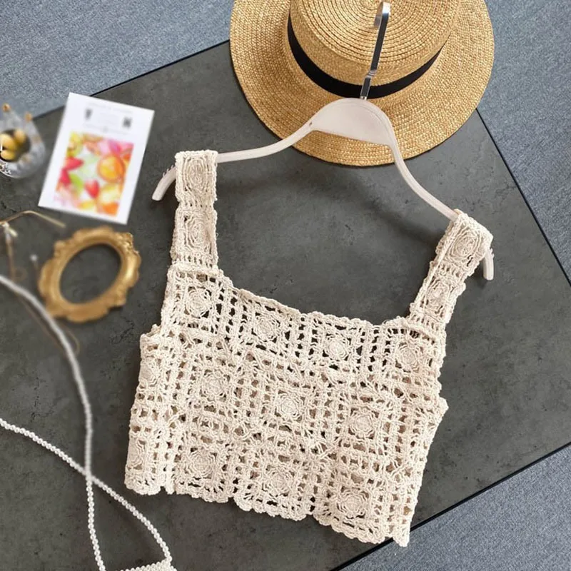 Sweet Hollow Out Vest Korean Fashion Loose Vests Top Women Solid Color Wild Tank Tops
Sweet Hollow Out Vest Korean Fashion Loose Vests Top Women Solid Color Wild Tank Tops