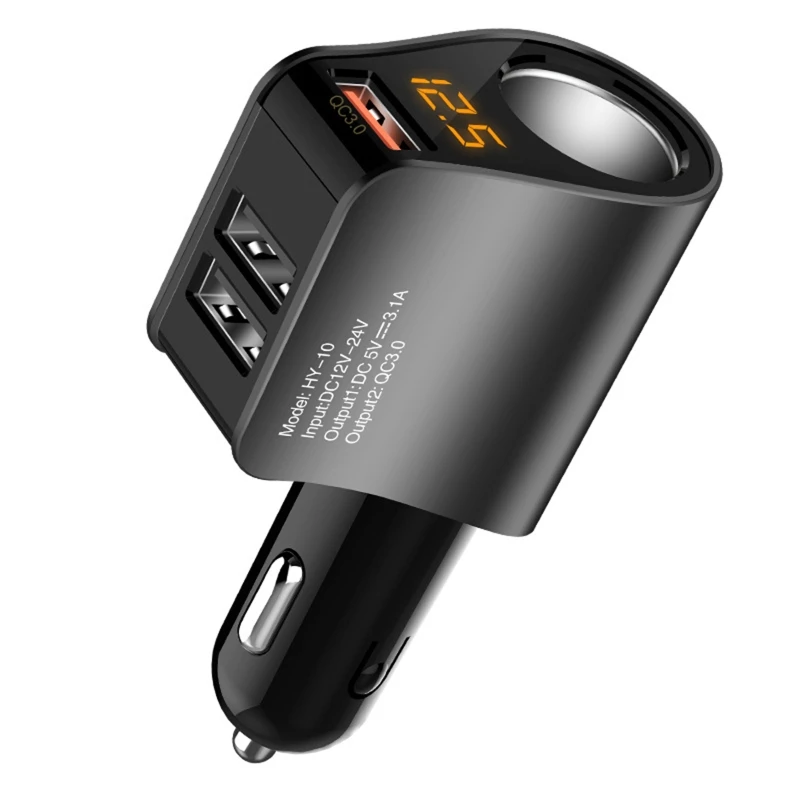 Universal 3 USB Ports Car Cigarette Lighter Adapter Socket 5V 3.1A Car Charger WXTB
Universal 3 USB Ports Car Cigarette Lighter Adapter Socket 5V 3.1A Car Charger WXTB