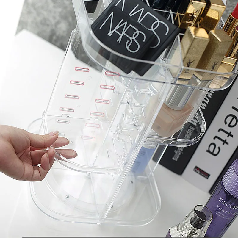 360-degree Rotating Cosmetic Organizer Transparent Storage Box Lipstick Makeup Brush Storage Rack Display Rack Plastic Box
360-degree Rotating Cosmetic Organizer Transparent Storage Box Lipstick Makeup Brush Storage Rack Display Rack Plastic Box