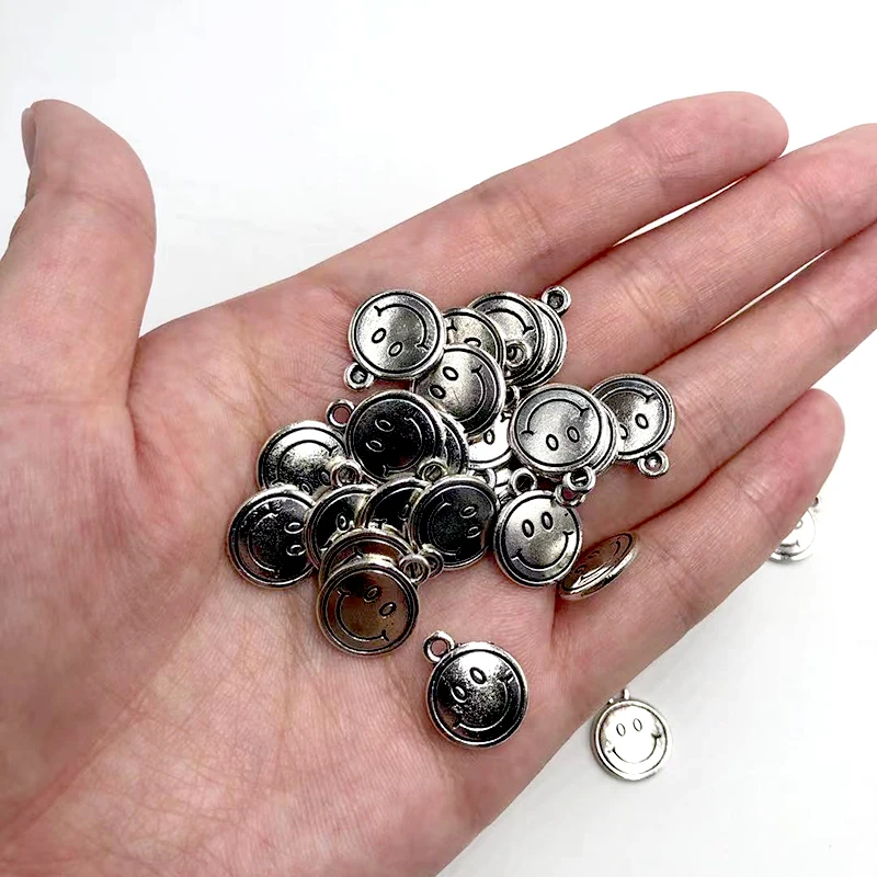 10 pcs 12mm Smiley Face Alloy Charm Pendants DIY Earring Necklace Jewelry Finding Smiling Face Pendant Craft Making Accessories
10 pcs 12mm Smiley Face Alloy Charm Pendants DIY Earring Necklace Jewelry Finding Smiling Face Pendant Craft Making Accessories