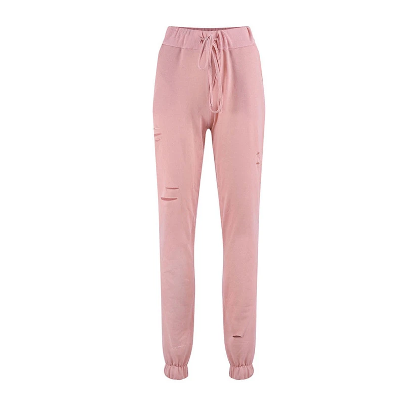 Women High Waist Pants Hole Ripped Harem Pants Ladies Pencil Trousers Pocket Drawstring Womens Trousers Ladies Leggings
Women High Waist Pants Hole Ripped Harem Pants Ladies Pencil Trousers Pocket Drawstring Womens Trousers Ladies Leggings