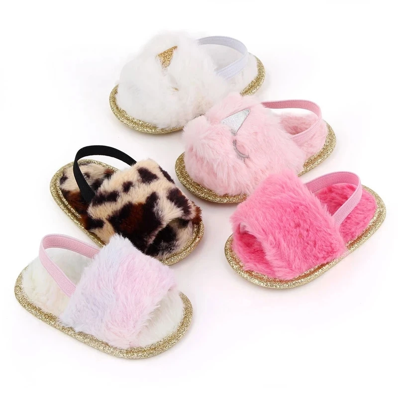 Infant Baby Girls Warm Fuzzy Unicorn Slipper Plush Sandals Soft Sole Faux Fur Flats Toddler Prewalker Slipper Elastic Back Strap
Infant Baby Girls Warm Fuzzy Unicorn Slipper Plush Sandals Soft Sole Faux Fur Flats Toddler Prewalker Slipper Elastic Back Strap
