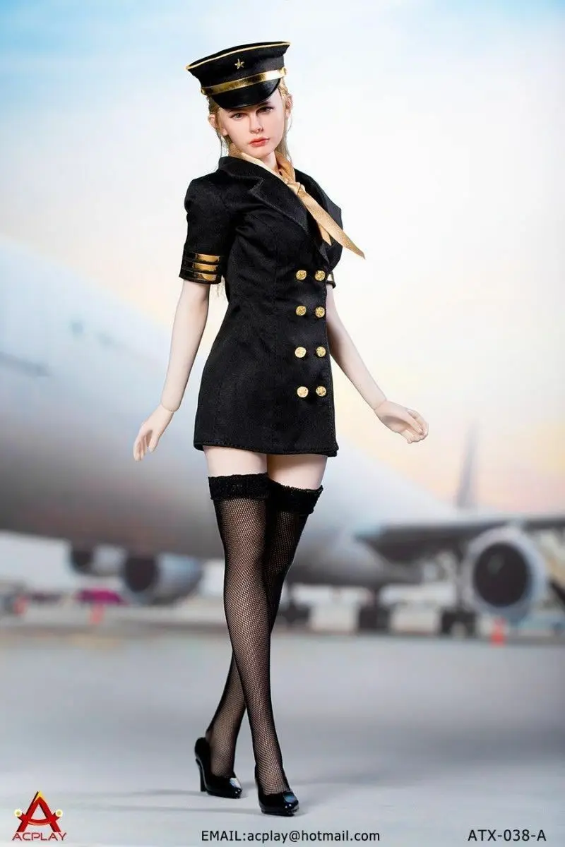 

1/6 ACPLAY ATX038 привлекательный женский летний костюм-Авиатор, одежда подходит для экшн-фигурки 12 дюймов, аксессуары для тела