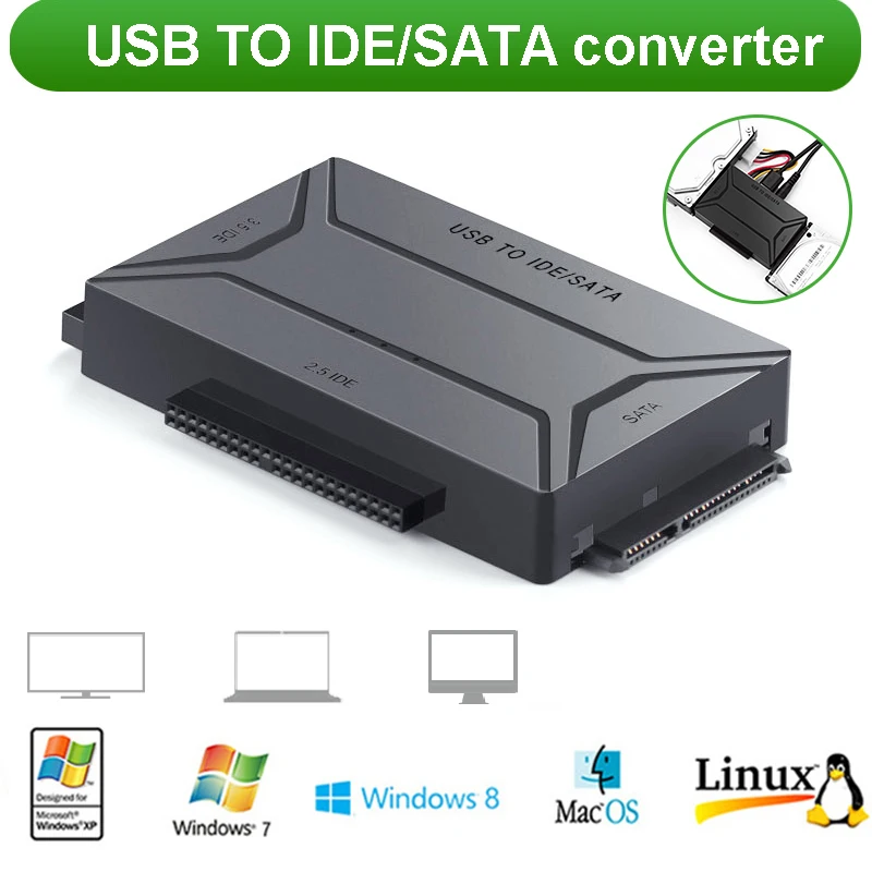 USB 3,0 для IDE SATA конвертер Внешний адаптер Комплект для 2,5 3,5 дюймов жесткого диска ND998
USB 3,0 для IDE SATA конвертер Внешний адаптер Комплект для 2,5 3,5 дюймов жесткого диска ND998