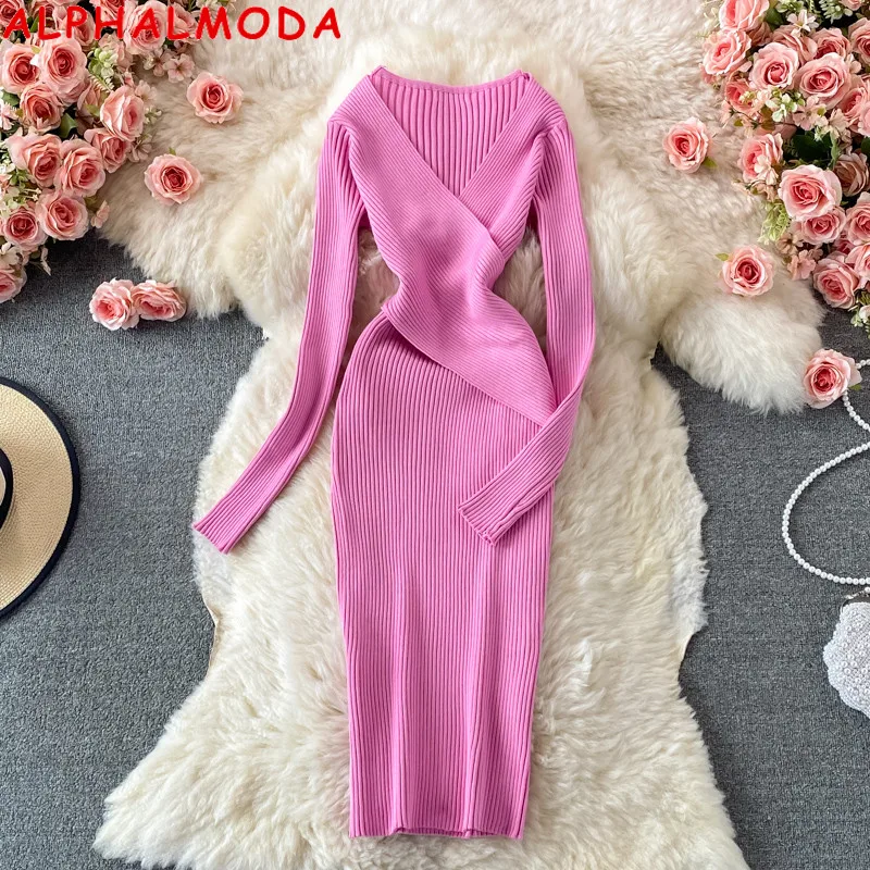 Женское трикотажное платье ALPHALMODA, французское ретро-платье с глубоким V-образным вырезом, облегающее платье-свитер до колена в стиле Хепбер...
Женское трикотажное платье ALPHALMODA, французское ретро-платье с глубоким V-образным вырезом, облегающее платье-свитер до колена в стиле Хепбер...