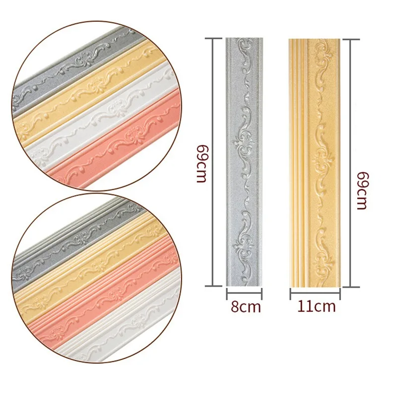 Self-adhesive Waterproof Flexible Foam Molding Trim 3D Decorative Wall Line PVC Wallpaper Frame Family Room Hotel Decoration
Self-adhesive Waterproof Flexible Foam Molding Trim 3D Decorative Wall Line PVC Wallpaper Frame Family Room Hotel Decoration