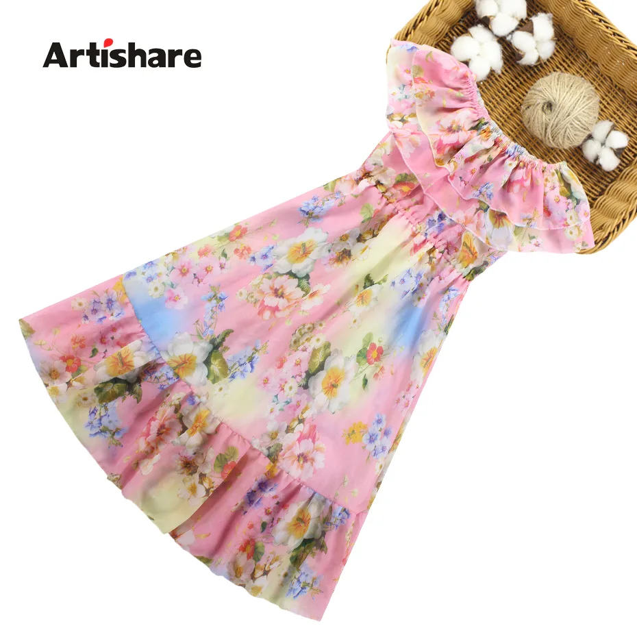 Летние платья для девочек в богемном стиле одежда детей с открытыми плечами