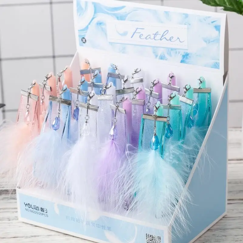30 pcs/lot Feather Pendant Gel Pen Cute 0.5mm black ink Neutral Pen school writing Supplies Promotional Gift
30 pcs/lot Feather Pendant Gel Pen Cute 0.5mm black ink Neutral Pen school writing Supplies Promotional Gift
