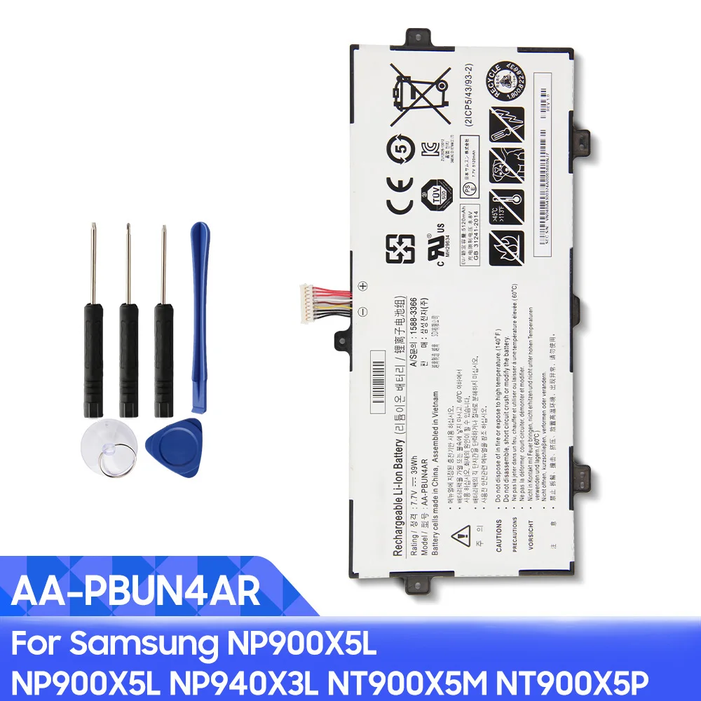 Genuine Replacement Laptop Battery AA-PBUN4AR For Samsung NP900X5L NP940X3L NT900X5M NT900X5P Rechargable Battery 39Wh
Genuine Replacement Laptop Battery AA-PBUN4AR For Samsung NP900X5L NP940X3L NT900X5M NT900X5P Rechargable Battery 39Wh