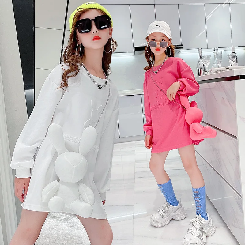 Girls' Loose Long Sleeve Sweatshirt Autumn 2021 Youth Sports Long Sleeve Dress + Free Bear Doll 2PCS
Girls' Loose Long Sleeve Sweatshirt Autumn 2021 Youth Sports Long Sleeve Dress + Free Bear Doll 2PCS