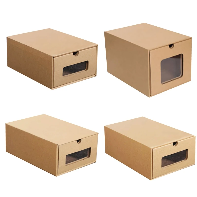 Cardboard Shoe Box Waterproof Storage Boxes Socks Stationery Toys Underwear Heavy Duty Stackable Boxes with Transparent Window
Cardboard Shoe Box Waterproof Storage Boxes Socks Stationery Toys Underwear Heavy Duty Stackable Boxes with Transparent Window
