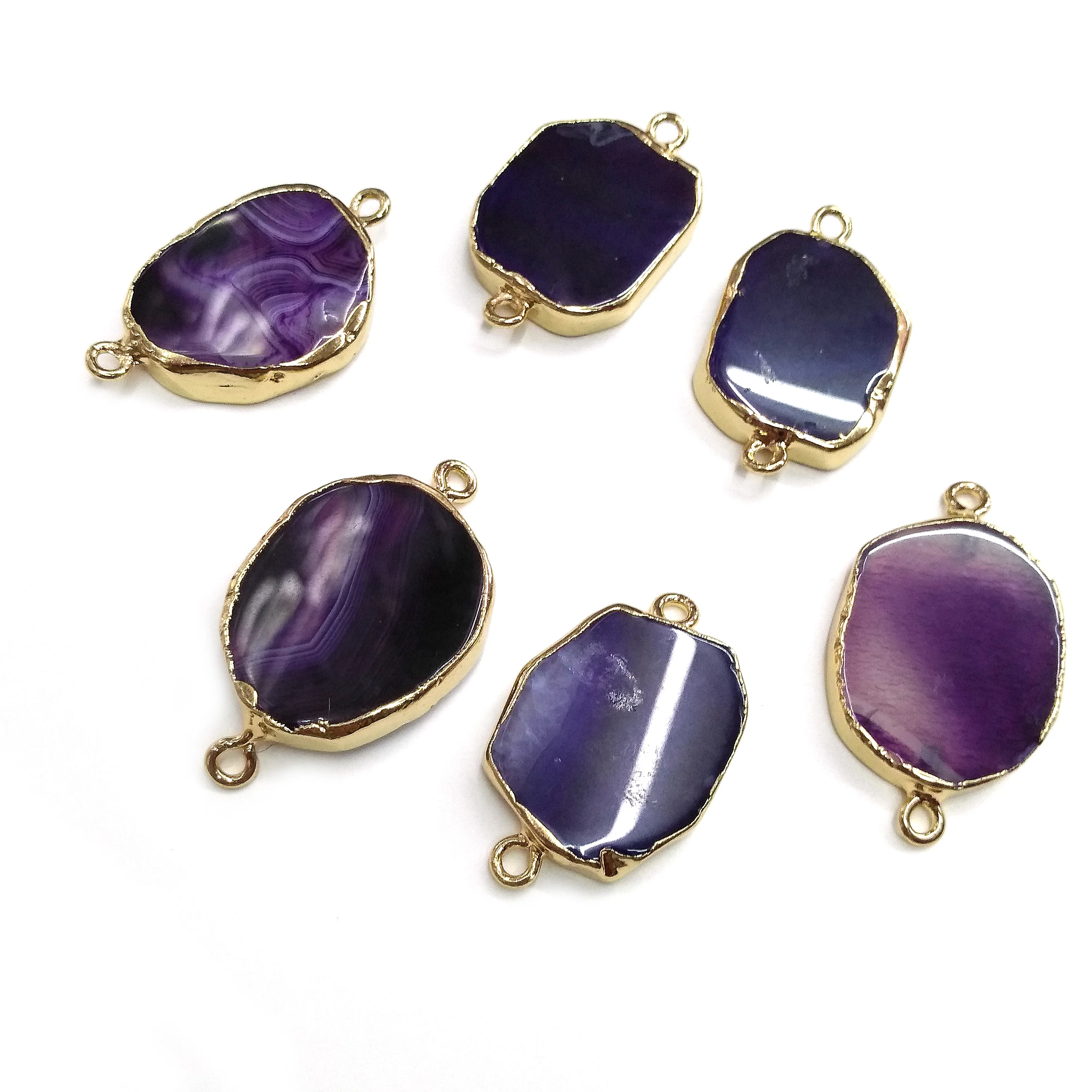 Natural Stone Agates Pendant irregular Shape Double Hole Connector for Jewelry Making DIY Elegant Necklace Bracelet Accessories
Natural Stone Agates Pendant irregular Shape Double Hole Connector for Jewelry Making DIY Elegant Necklace Bracelet Accessories