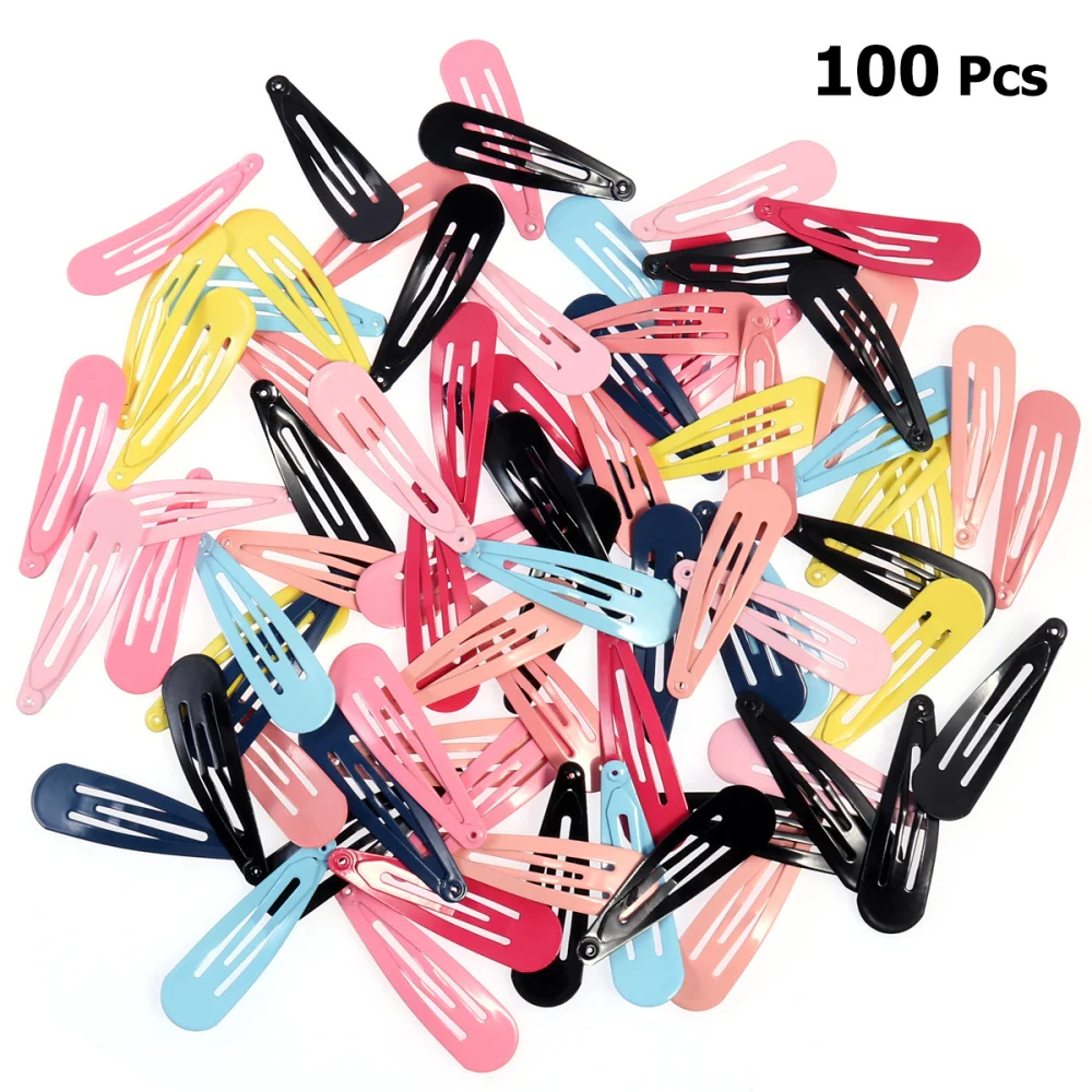 FRCOLOR 100pcs 1.93" Metal Hair Snap Clips All-Match Candy Color Assorted Color Glossy Waterdrop-Shaped Barrettes Accessori
FRCOLOR 100pcs 1.93" Metal Hair Snap Clips All-Match Candy Color Assorted Color Glossy Waterdrop-Shaped Barrettes Accessori